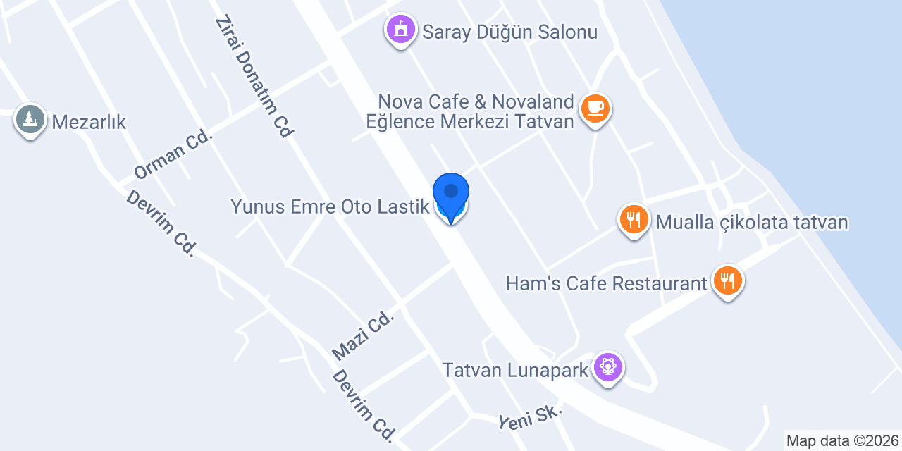 Yunus Emre Oto Lastik konumu