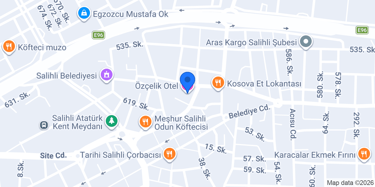 Özçelik Otel konumu