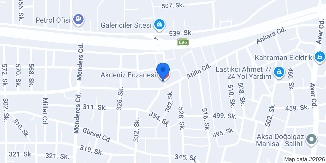 Akdeniz Eczanesi konumu