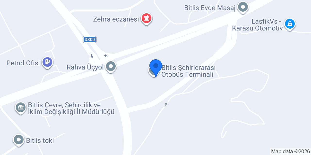 Bitlis Terminal Otogar Kafe konumu