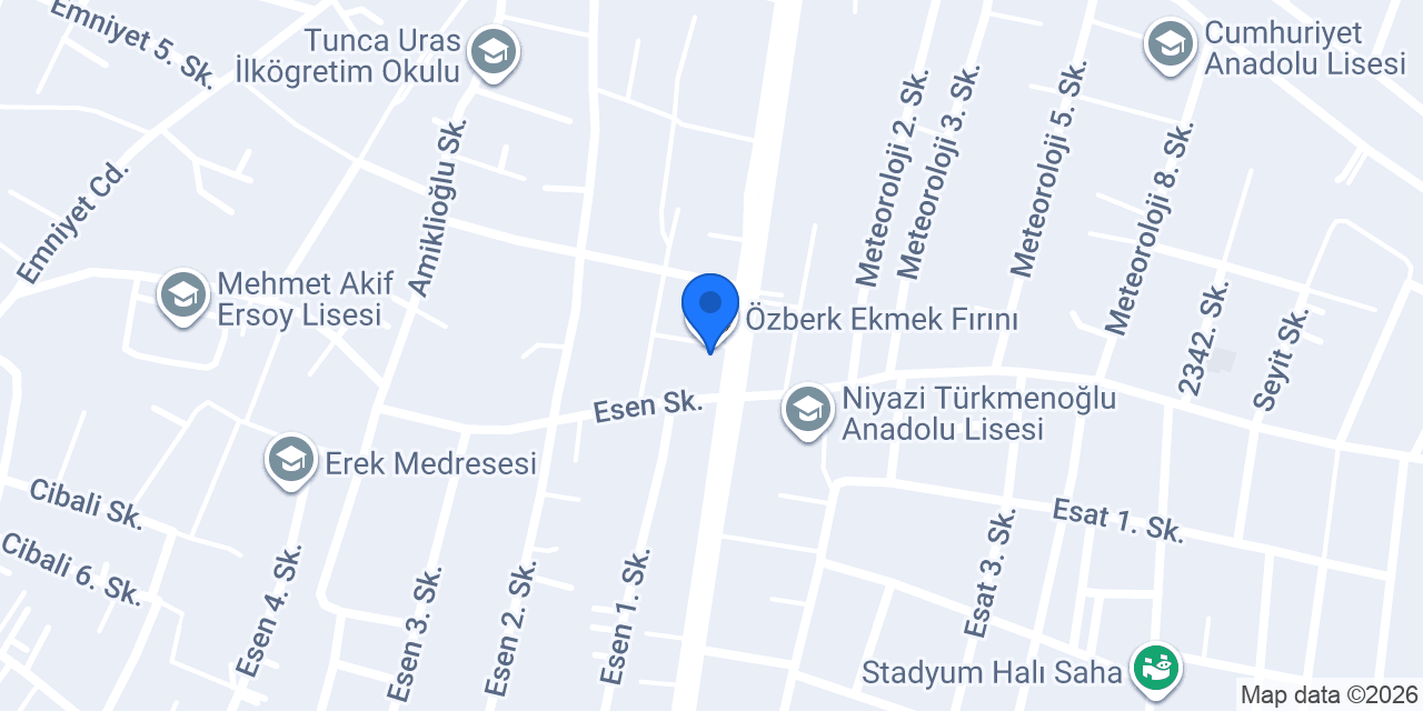 Özberk Ekmek Fırını konumu