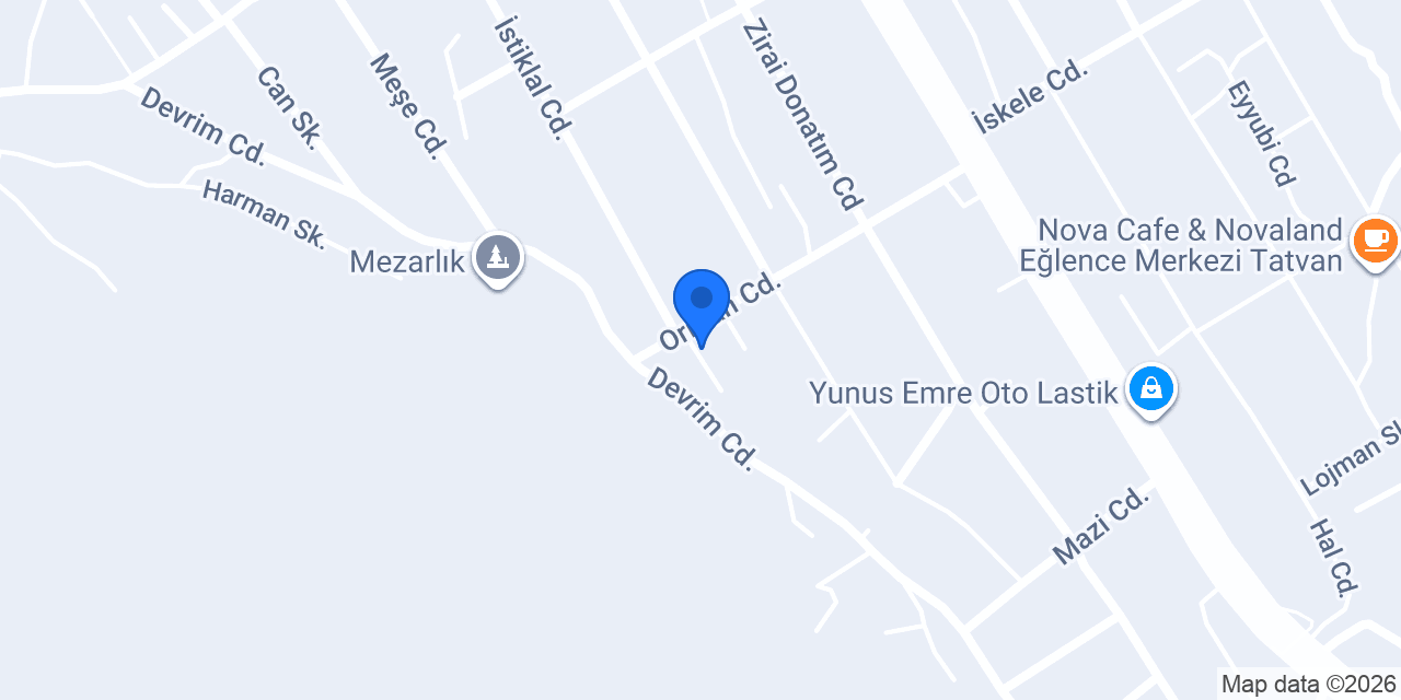 Tatvan Boya Asma Tavan Dekorasyon konumu