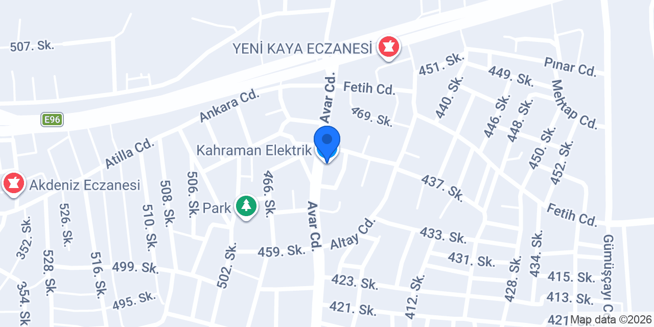 Kahraman Elektrik konumu