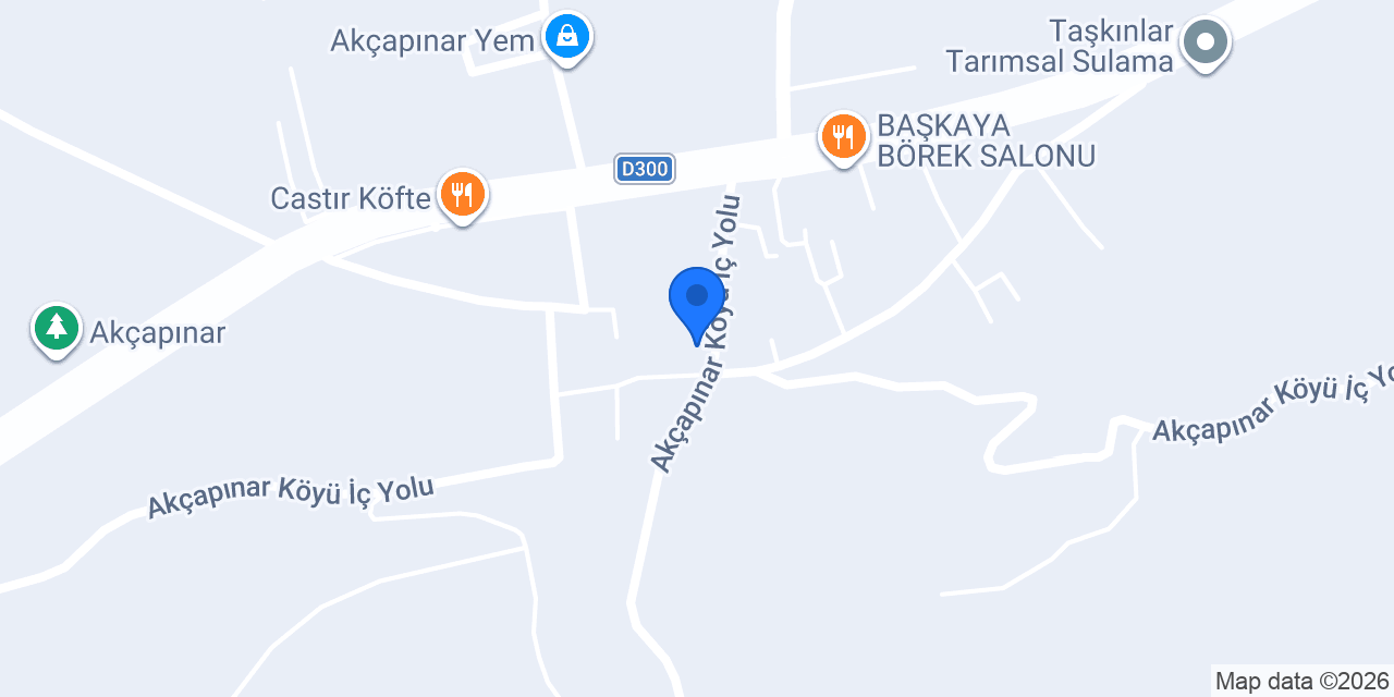 Akçapınar İsmail Türk İlkokulu konumu