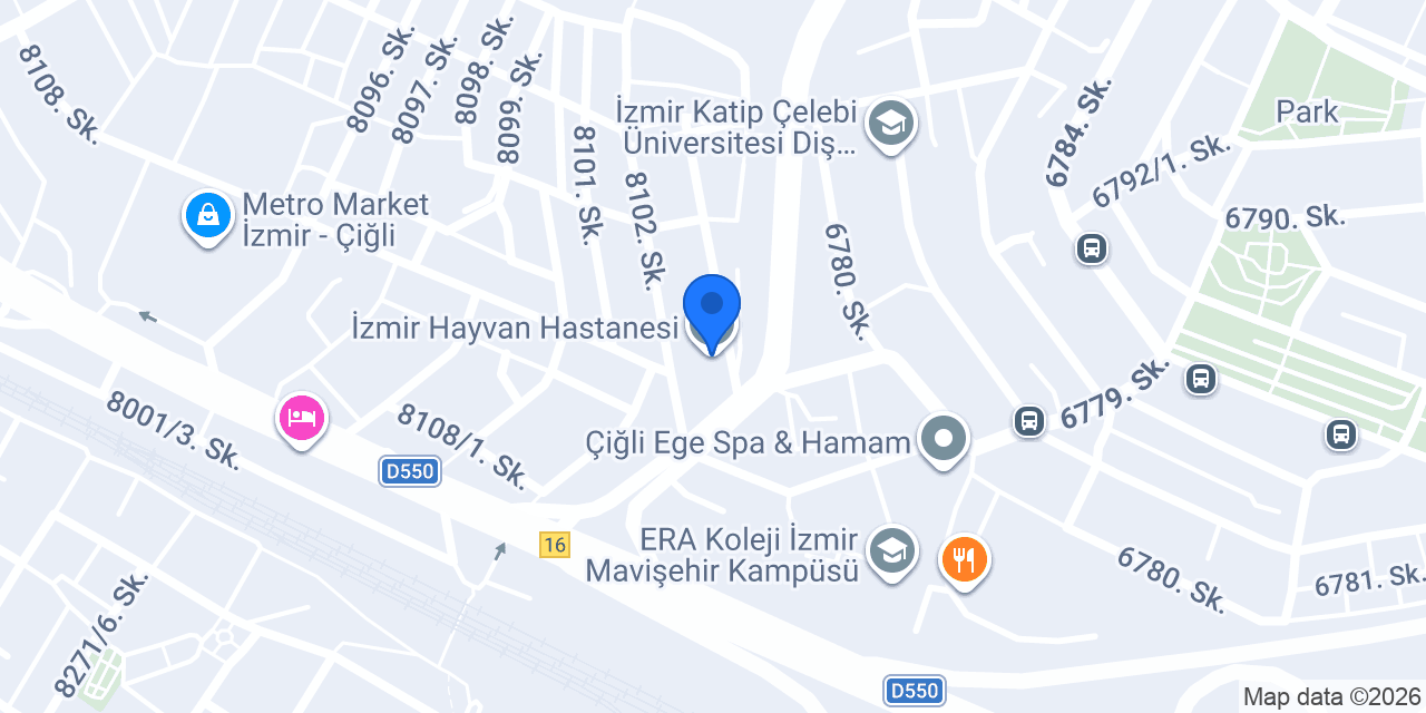 İzmir Hayvan Hastanesi konumu