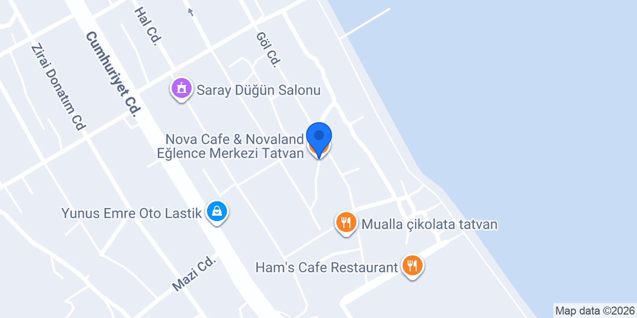 Nova Cafe & Novaland Eğlence Merkezi Tatvan konumu