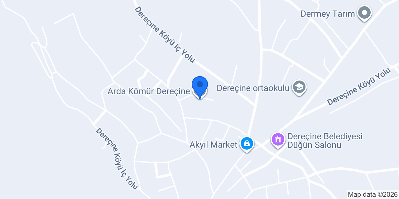 Arda Kömür Dereçine konumu