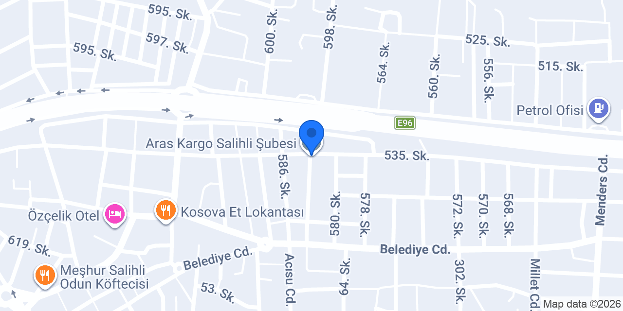 Aras Kargo Salihli Şubesi konumu