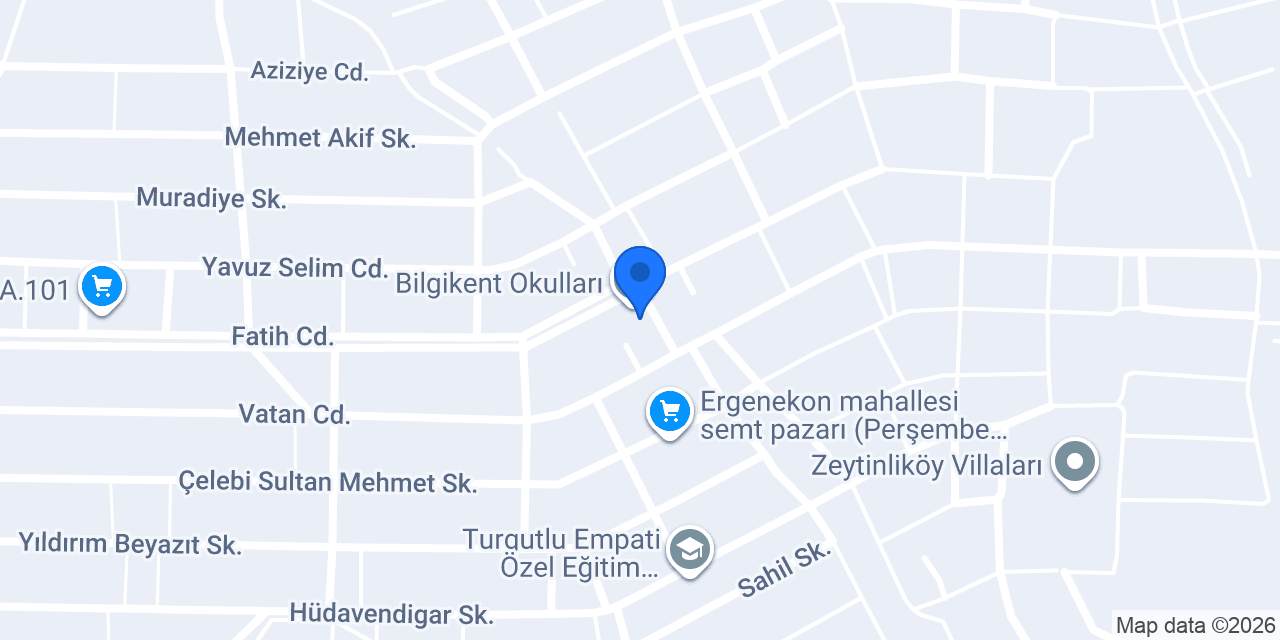 Bilgikent Okulları konumu