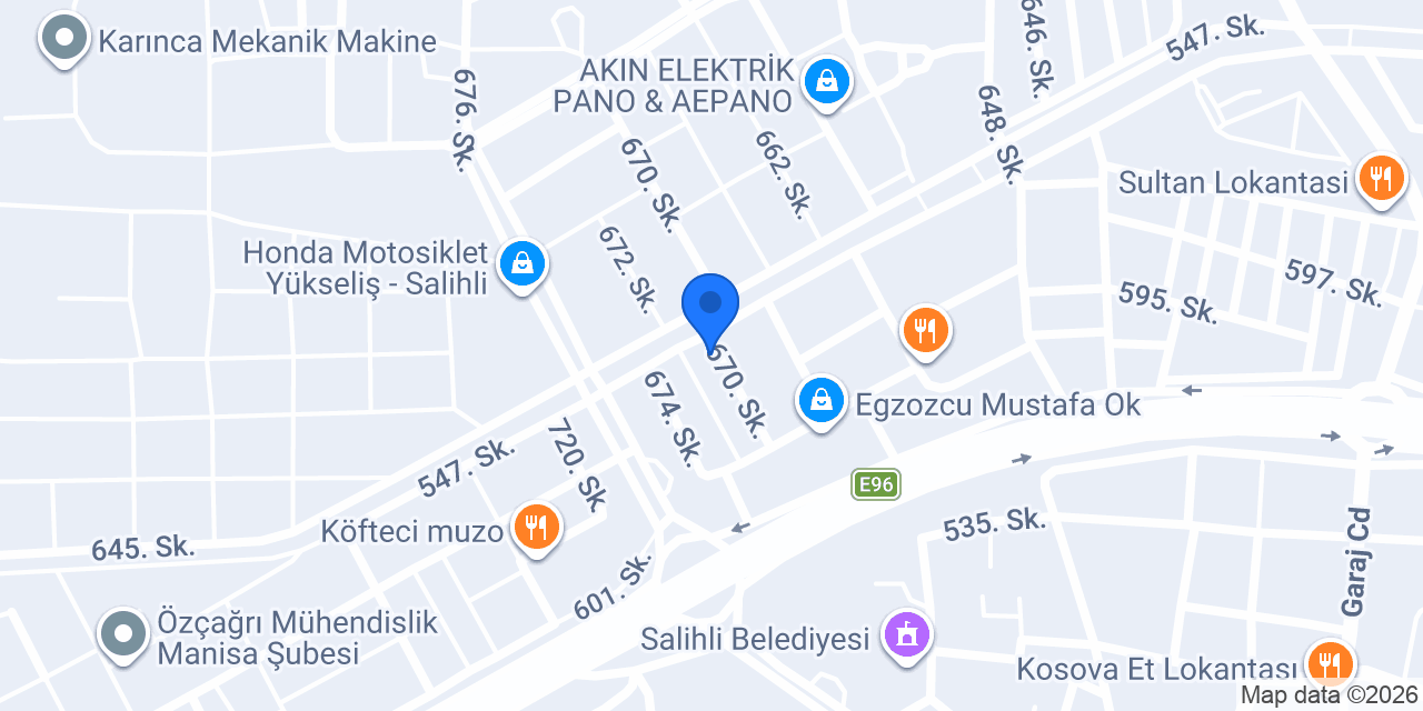 Şahin Makina konumu