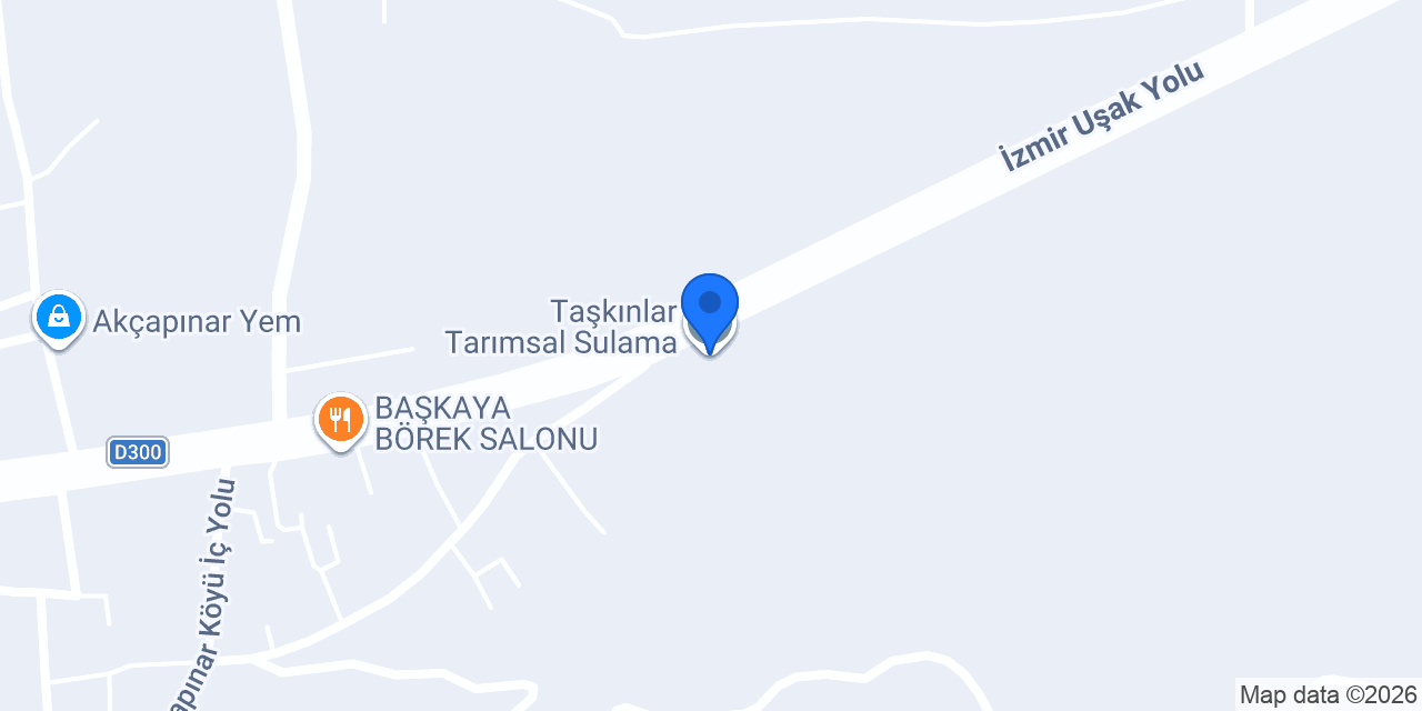 Taşkınlar Tarımsal Sulama konumu