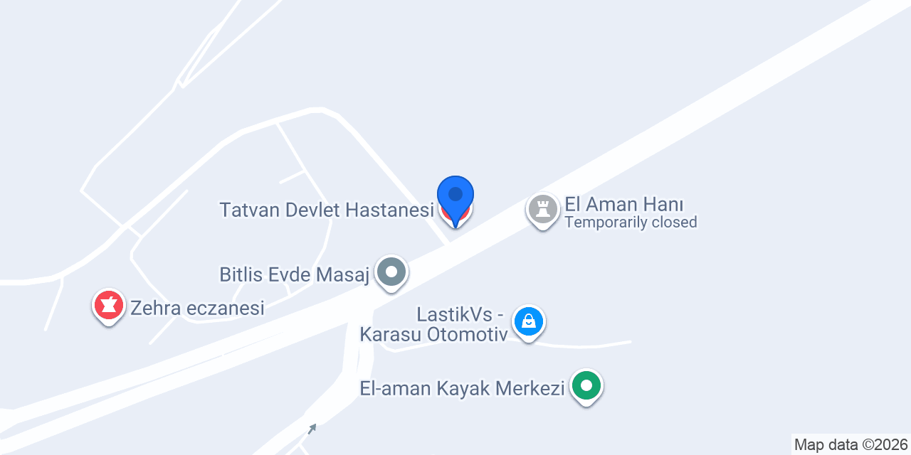 Tatvan Devlet Hastanesi konumu