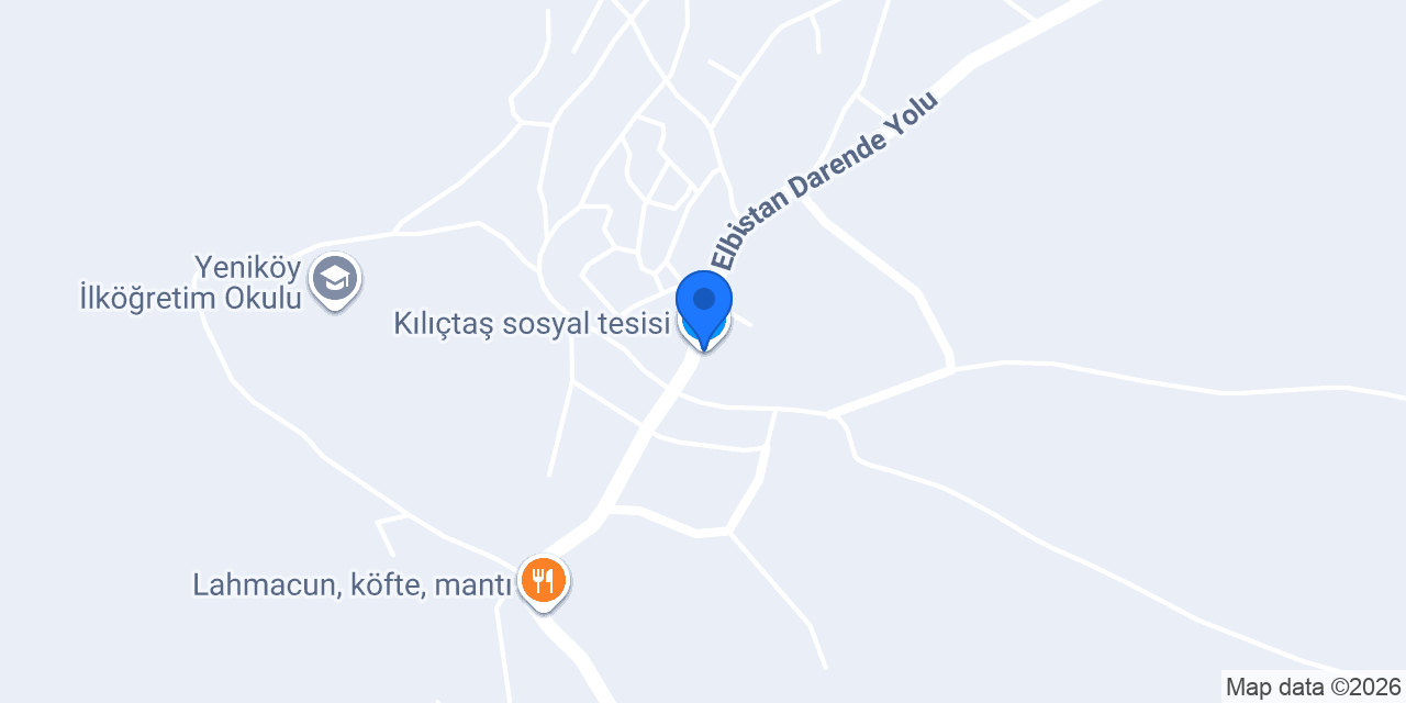 Kılıçtaş sosyal tesisi konumu