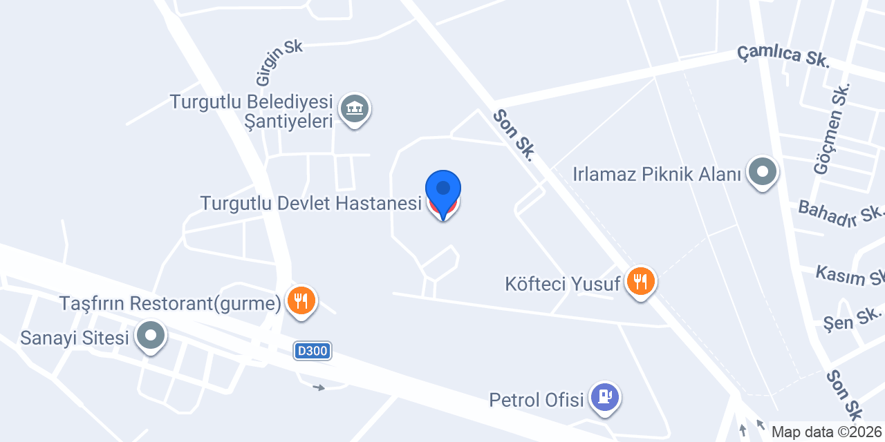 Turgutlu Devlet Hastanesi konumu
