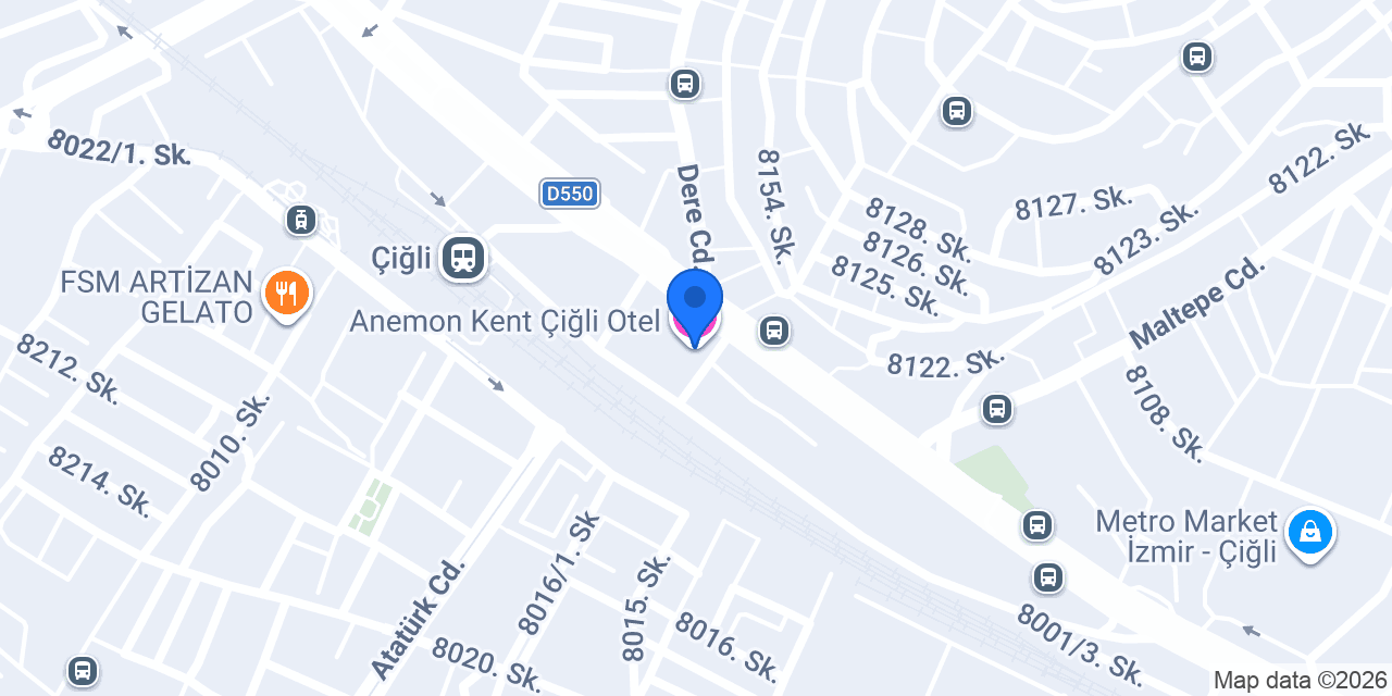 Anemon Kent Çiğli Otel konumu