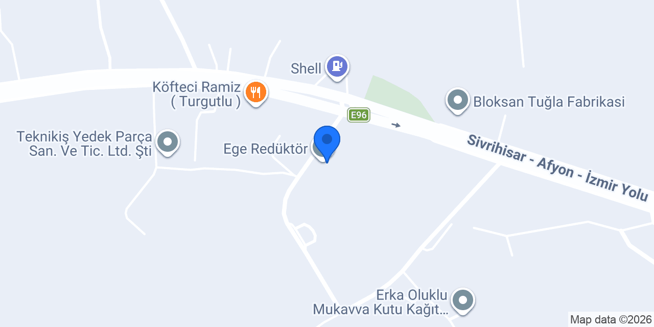 Ege Redüktör konumu