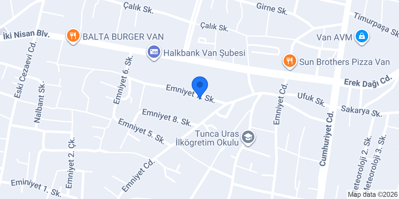 Van Güçlü Nakliyat konumu