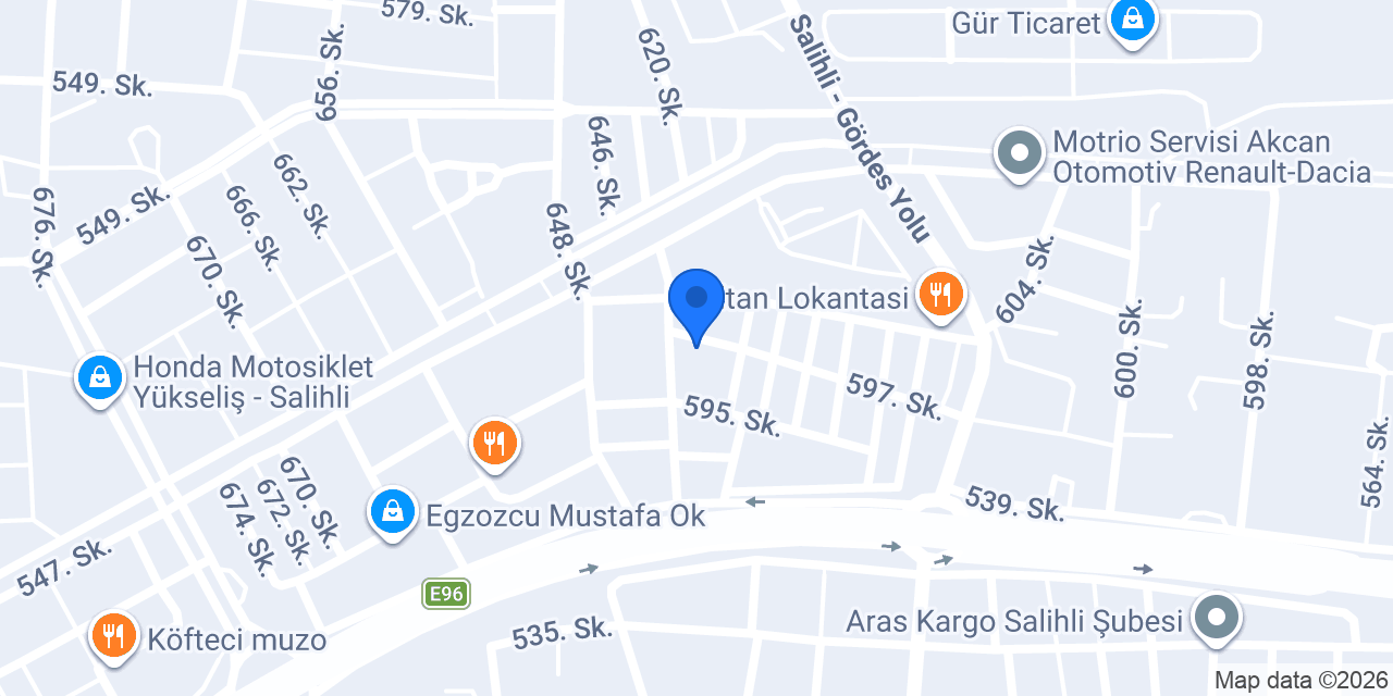 Güven Oto konumu