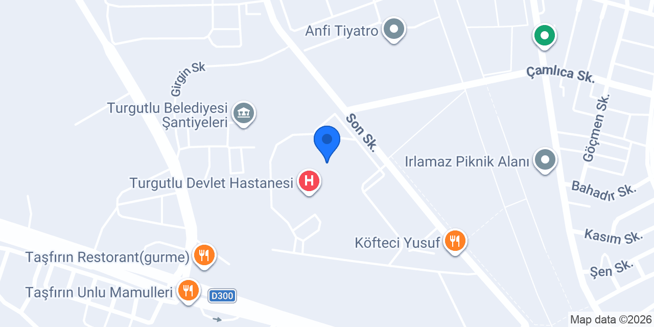 Turgutlu hastane taksi konumu