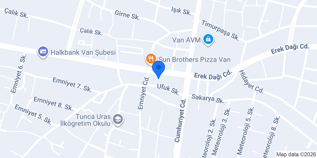 Van Yapı Dekorasyon konumu