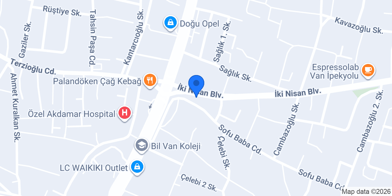 İki Nisan Eczanesi konumu