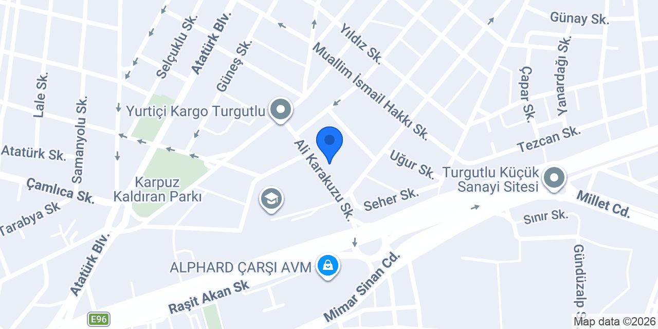 Şentürk Otomotiv konumu