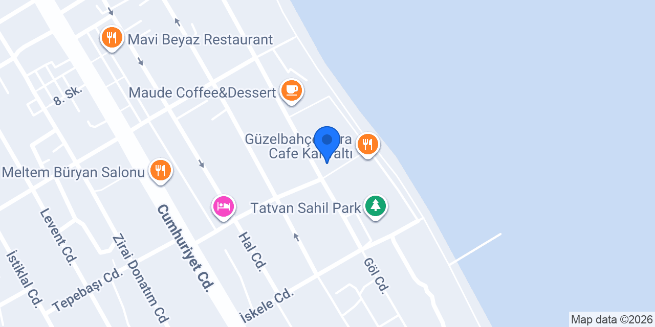 Alaçatı Cafe konumu