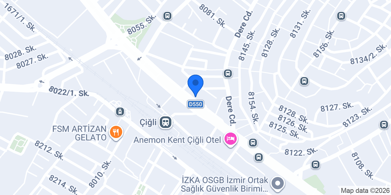 FuzulEv İzmir Çiğli Şube konumu