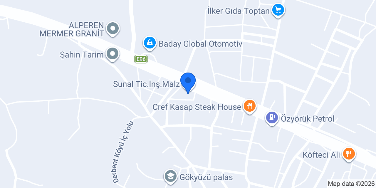 Sunal Tic.İnş.Malz. konumu