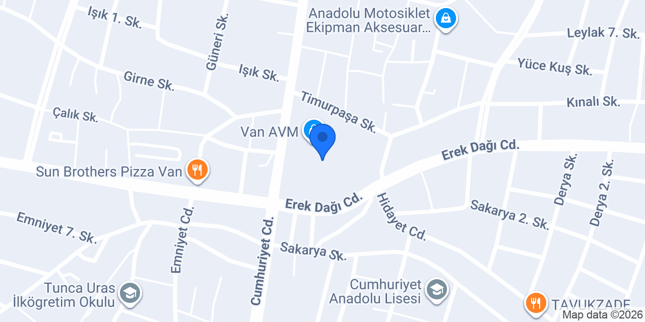 Van Avm İkizler konumu