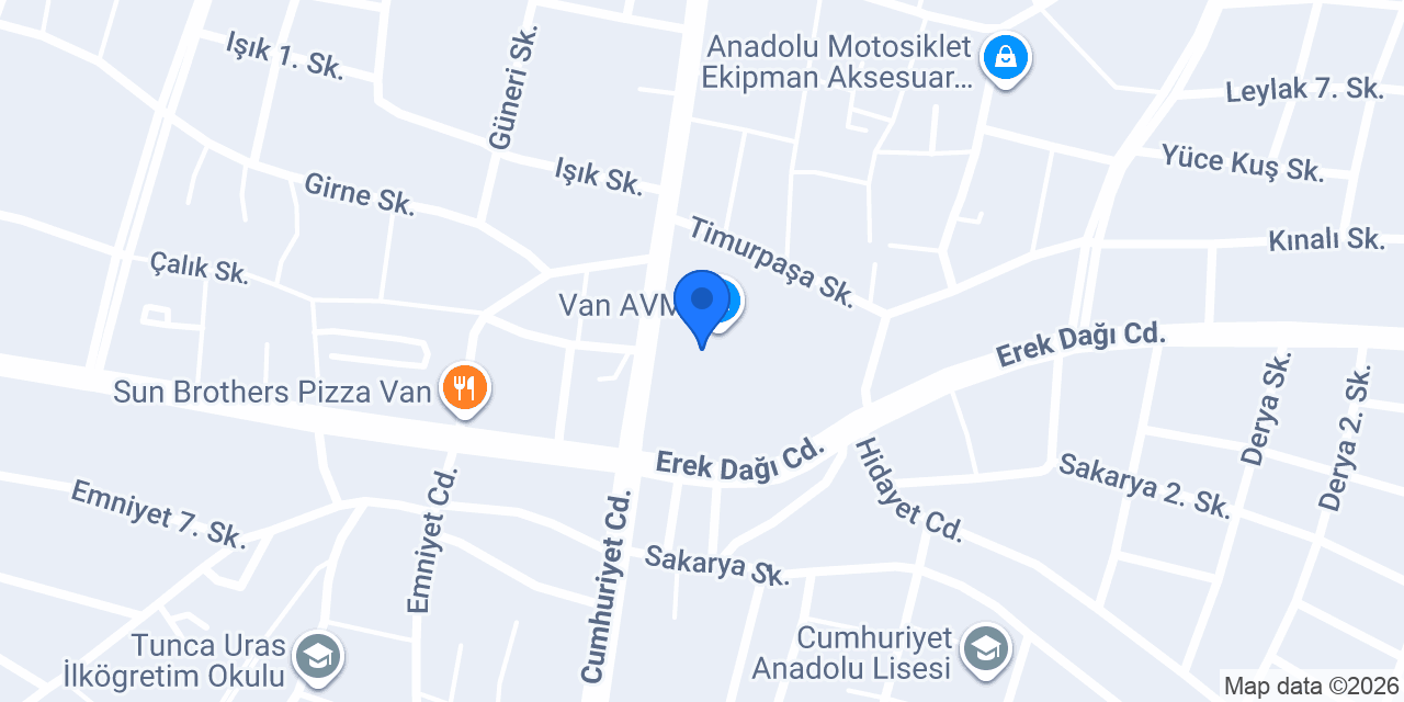 WATSONS VAN AVM konumu