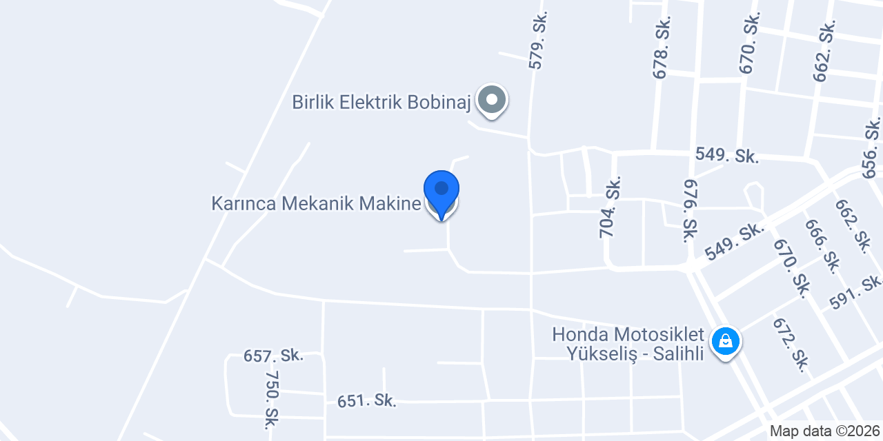 Karınca Mekanik Makine konumu