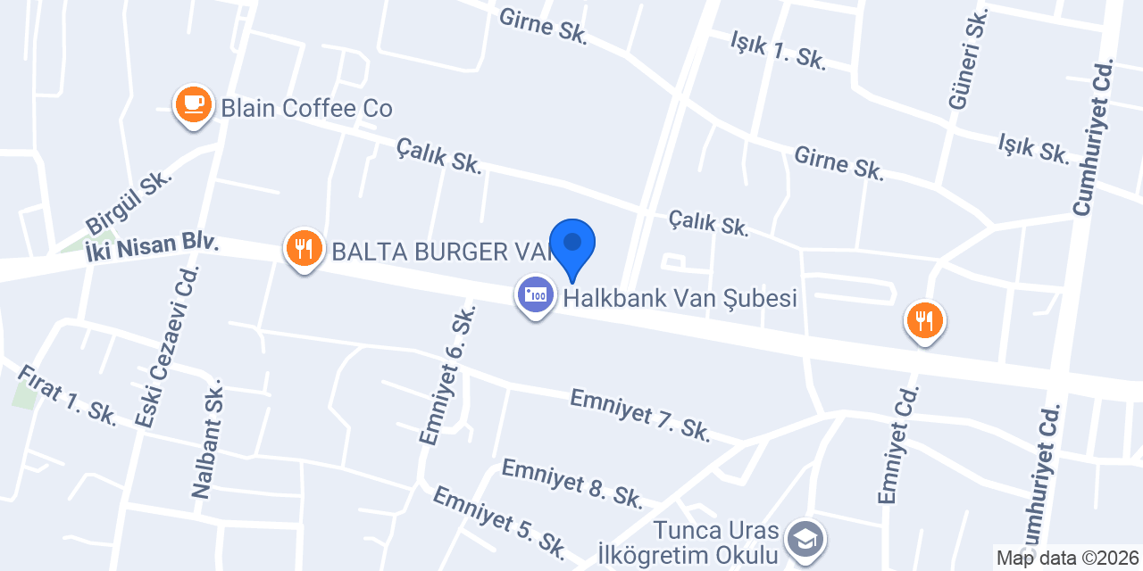 Mualla Çikolata Van 2 Nisan konumu