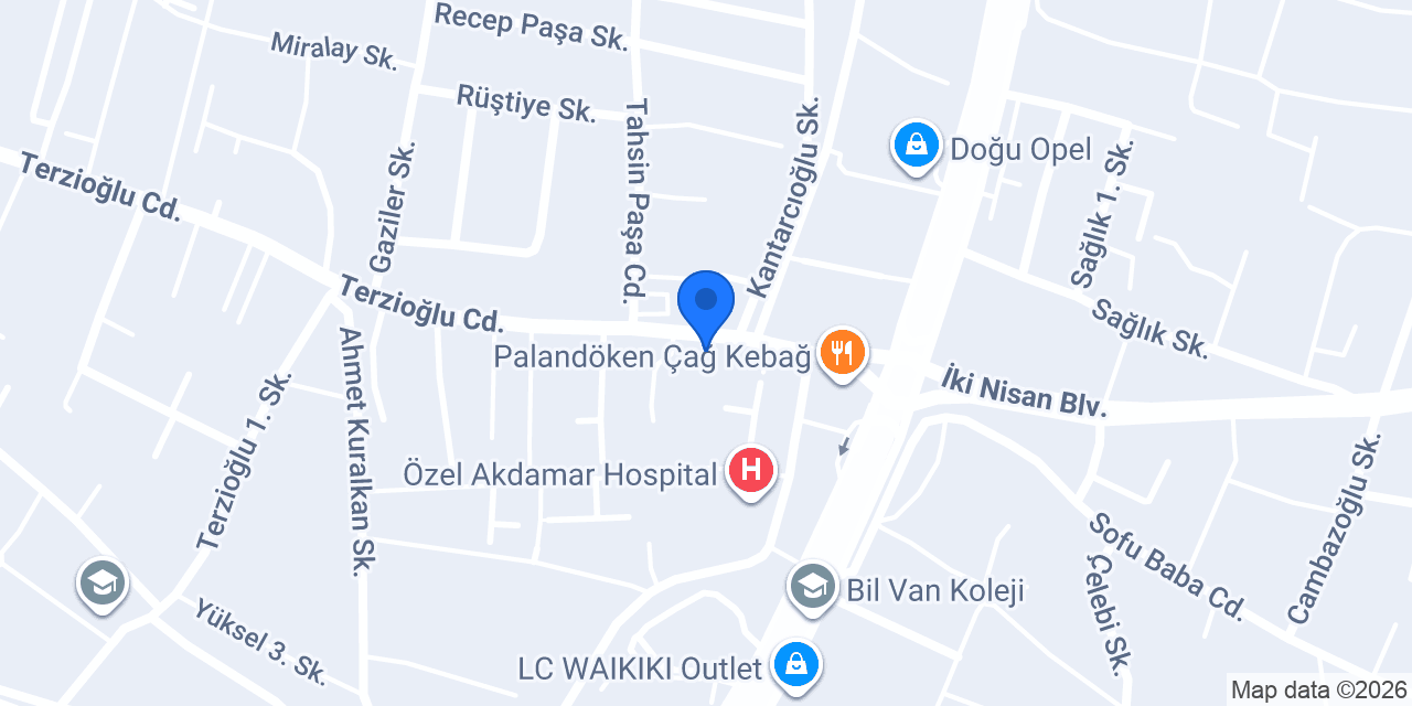 Çınar et kasap ızgara konumu