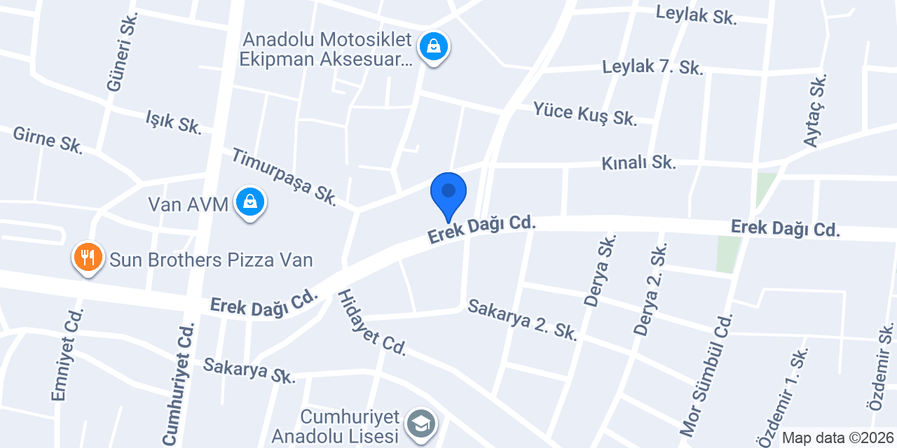Süpernova Cimnastik Van konumu