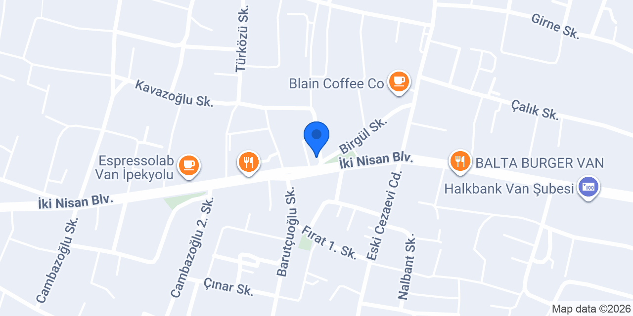 Van Çınar Koleji konumu