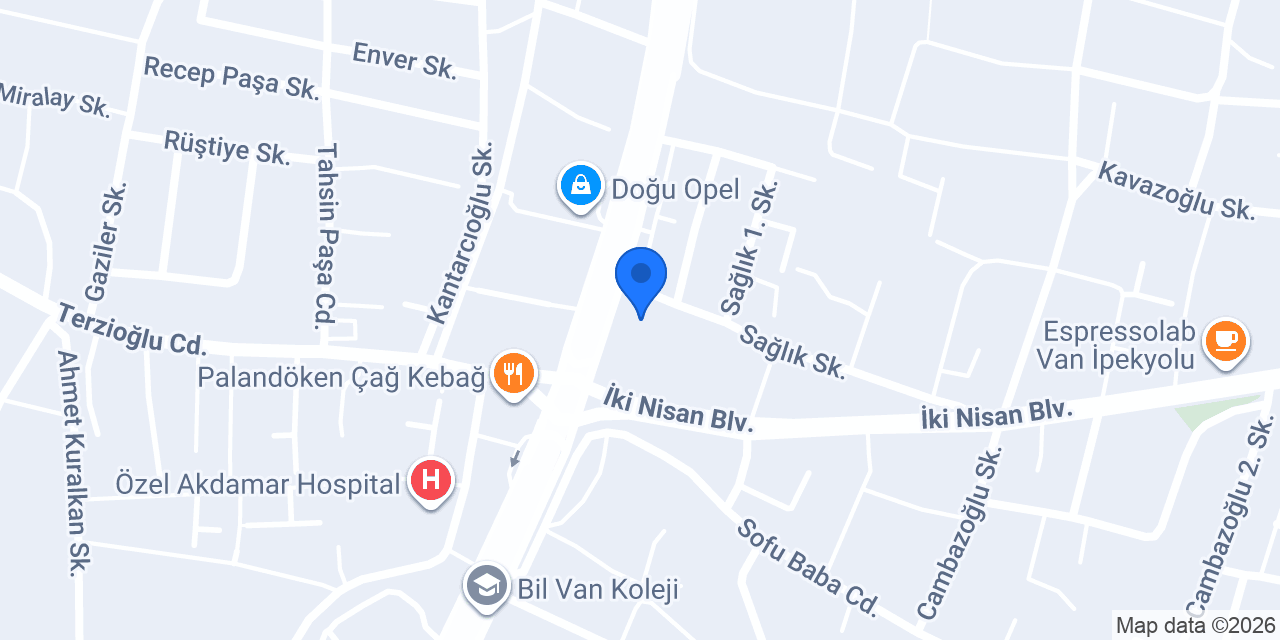 Van tesisatçı konumu