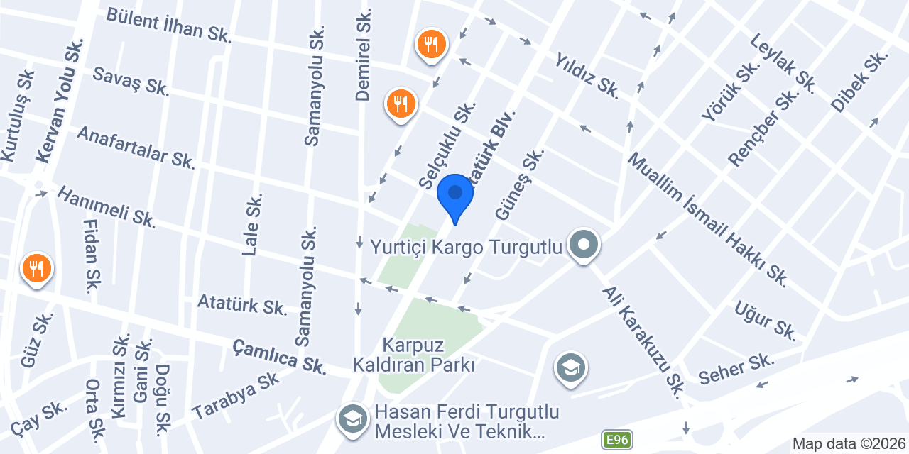 Garanti BBVA Turgutlu Şubesi konumu