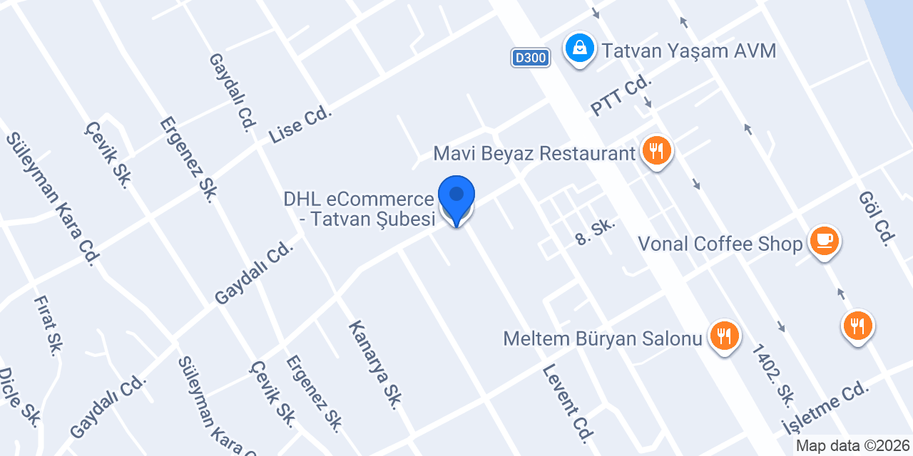 DHL eCommerce - Tatvan Şubesi konumu