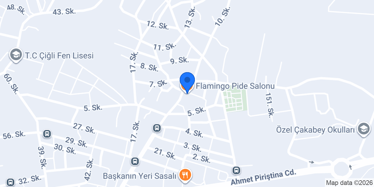 Flamingo Pide Salonu konumu