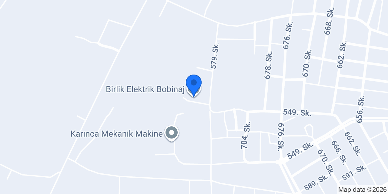 Birlik Elektrik Bobinaj konumu