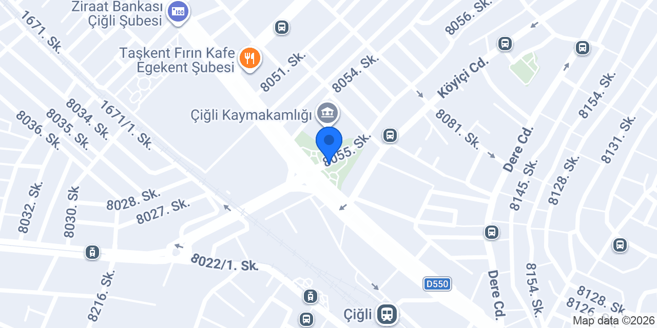 İzmir Çiğli Taksi Durağı konumu