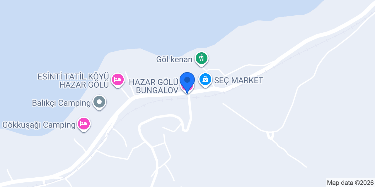HAZAR GÖLÜ BUNGALOV konumu