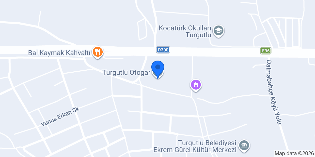 Turgutlu Otogar konumu