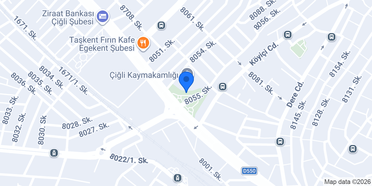 Çiğli İlçe Nüfus Müdürlüğü konumu