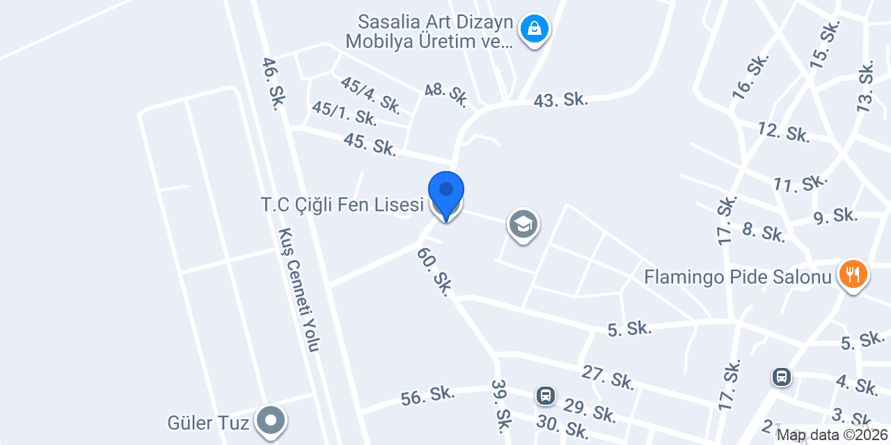T.C Çiğli Fen Lisesi konumu