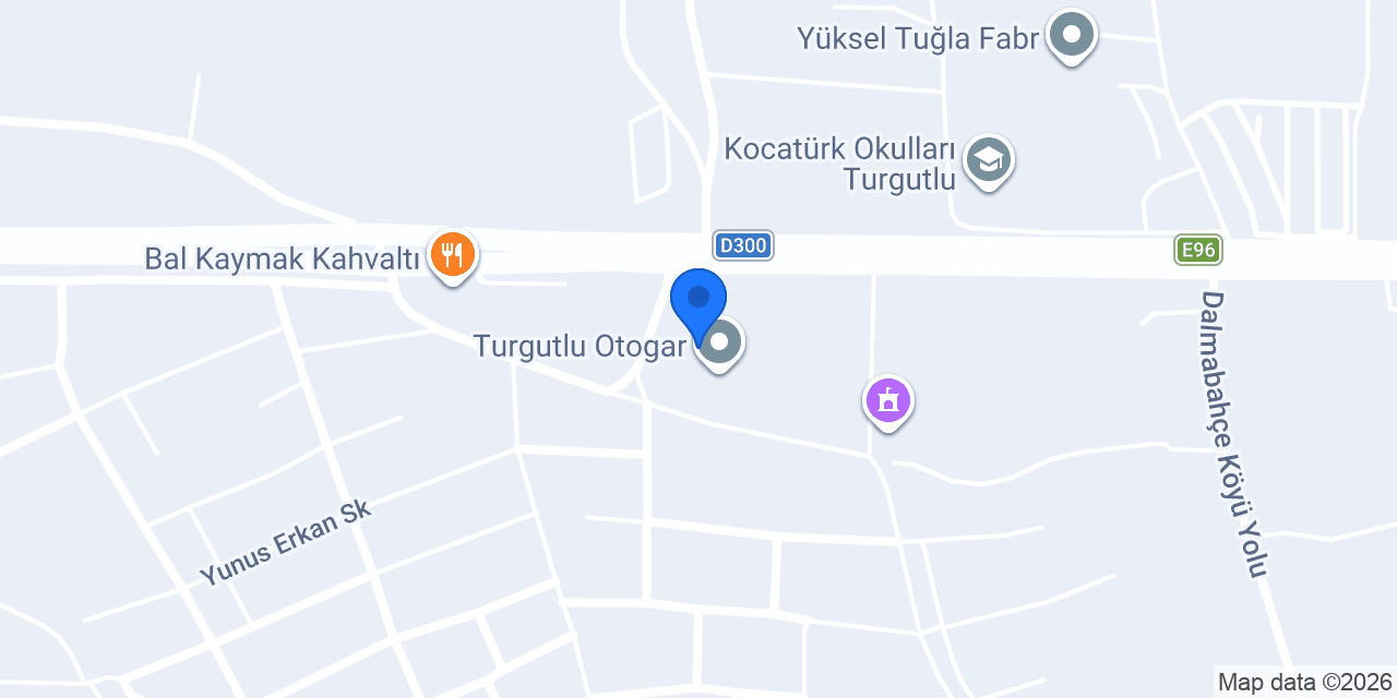 Turgutlu Otobüs Terminali. konumu