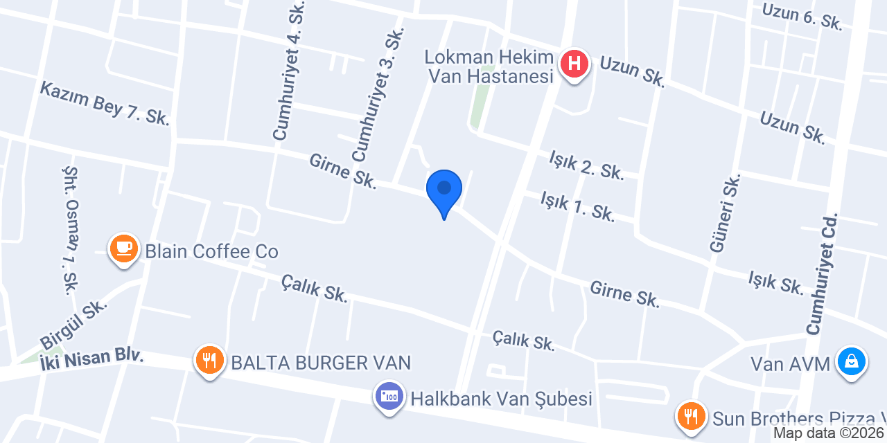 Nese Erberk Van Kres Ve Anaokulu konumu