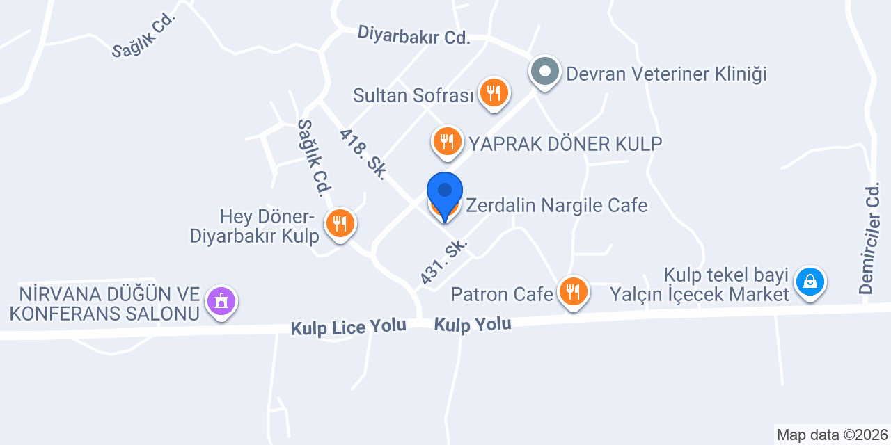 Zerdalin Nargile Cafe konumu