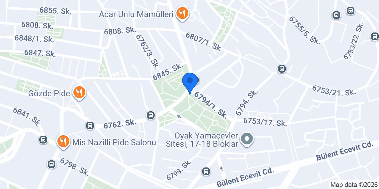 Işılay Saygın Parkı konumu